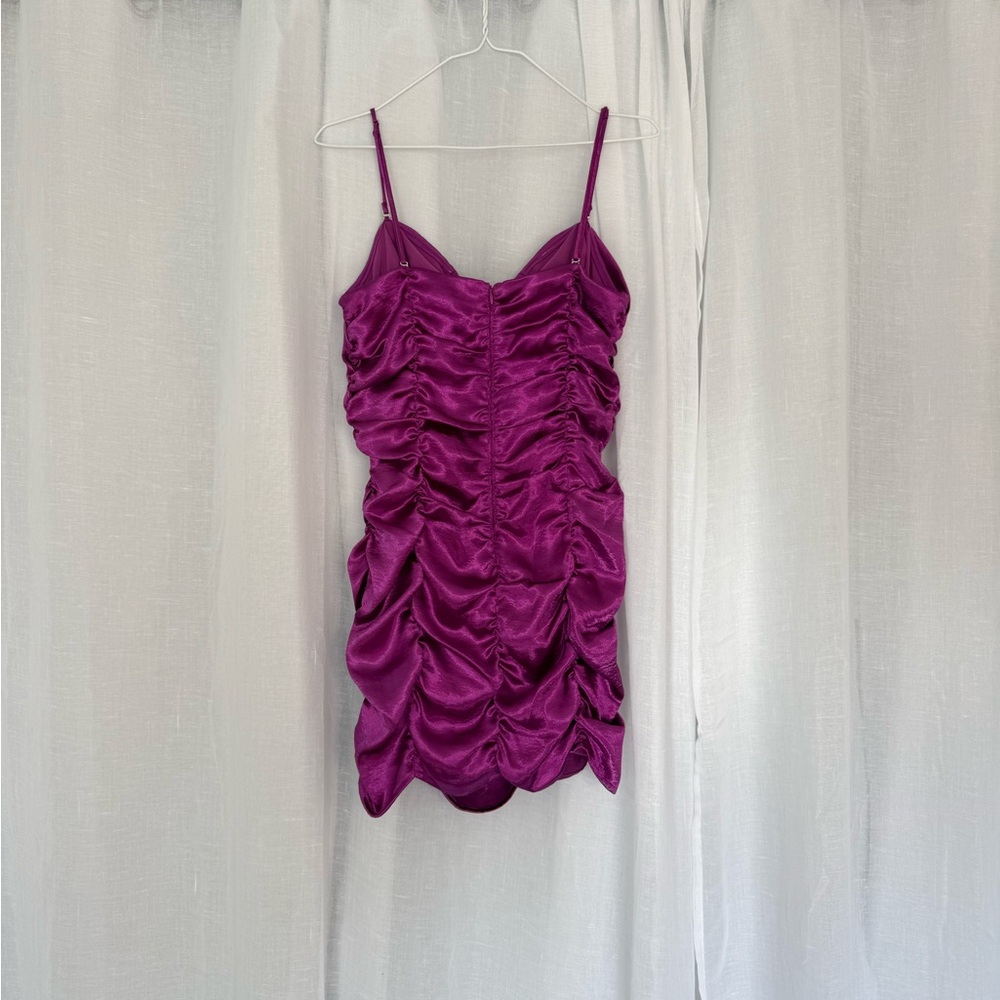 For Love & Lemons Magenta Mini ✿ Ruched Metallic - Picture 7 of 7
